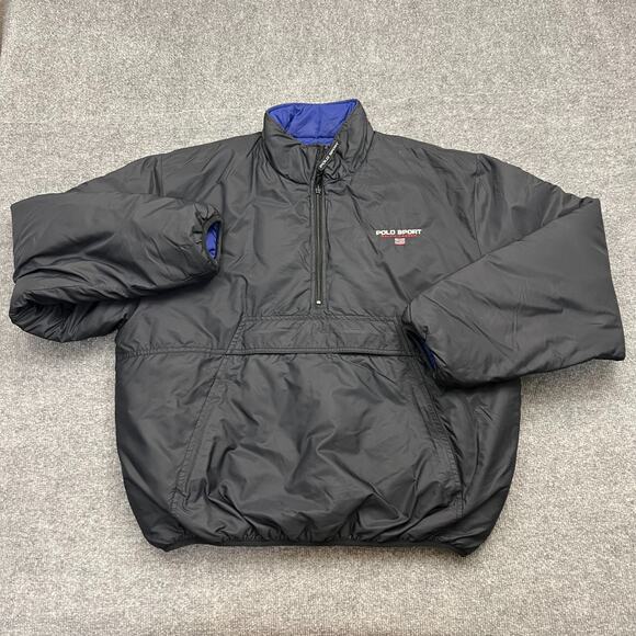 Rare VTG 90’s Polo Sport Ralph Lauren Reversible Quilted Puffer Jacket Size XL